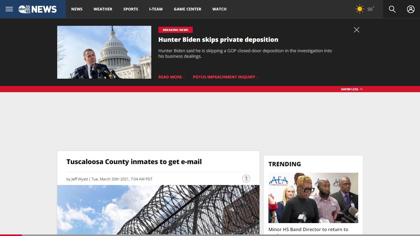 Tuscaloosa County inmates to get e-mail | WBMA